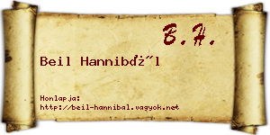 Beil Hannibál névjegykártya